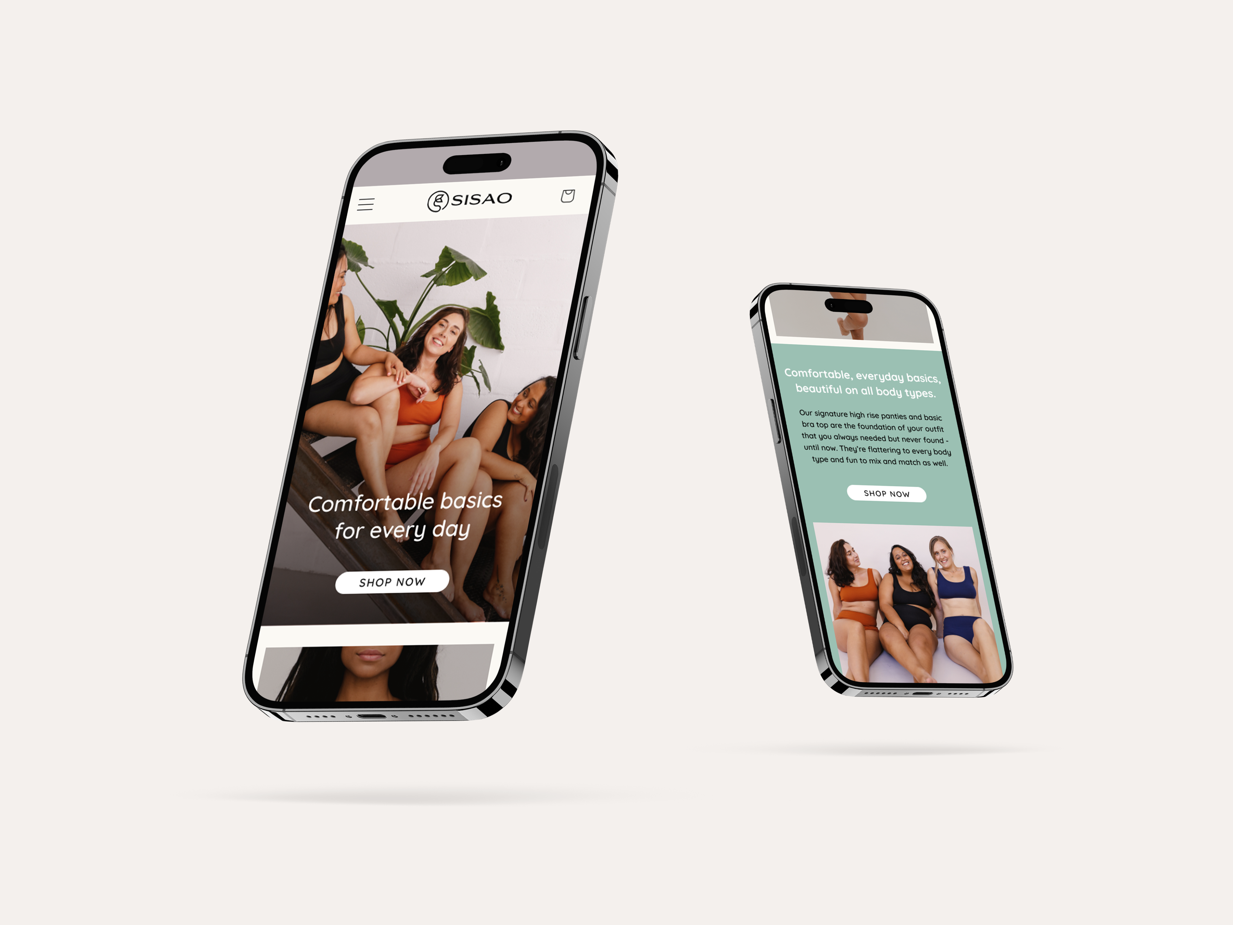 Two iPhones showing the PARAQO app, with a “Confidence series for every day” product page and a green benefits screen.